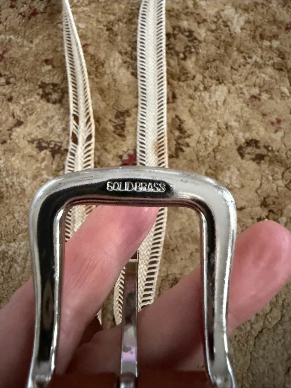 Torino Leather belt with solid brass buckle Retail $125 see pictures size & cond